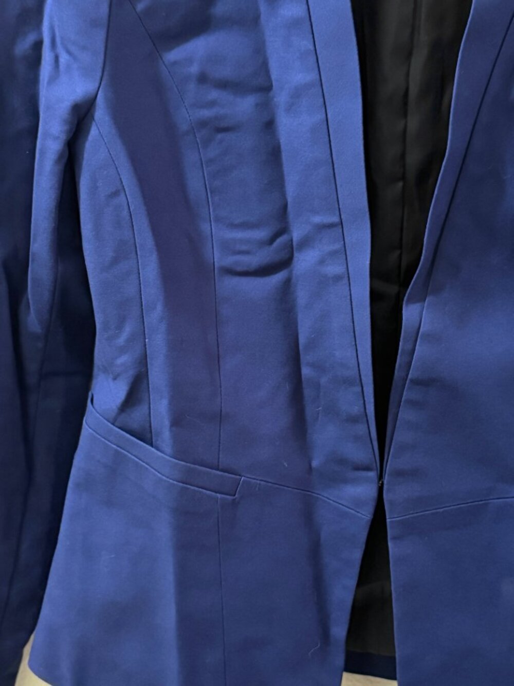 Navy Blue Tailored Blazer - Picture 2 of 6